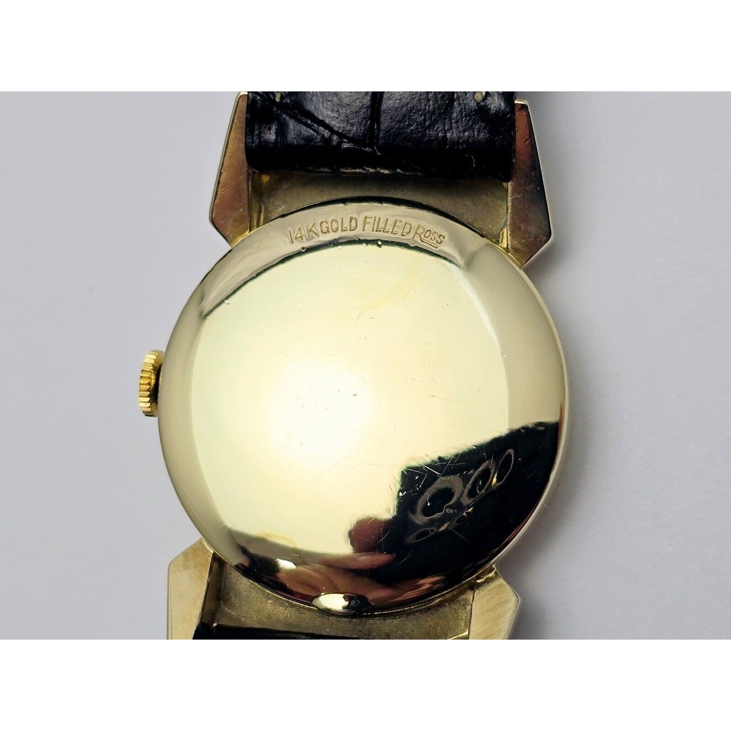 Vintage Lord Elgin Black Knight 14K Gold Filled 680 21j Manual Wind Watch 27mm