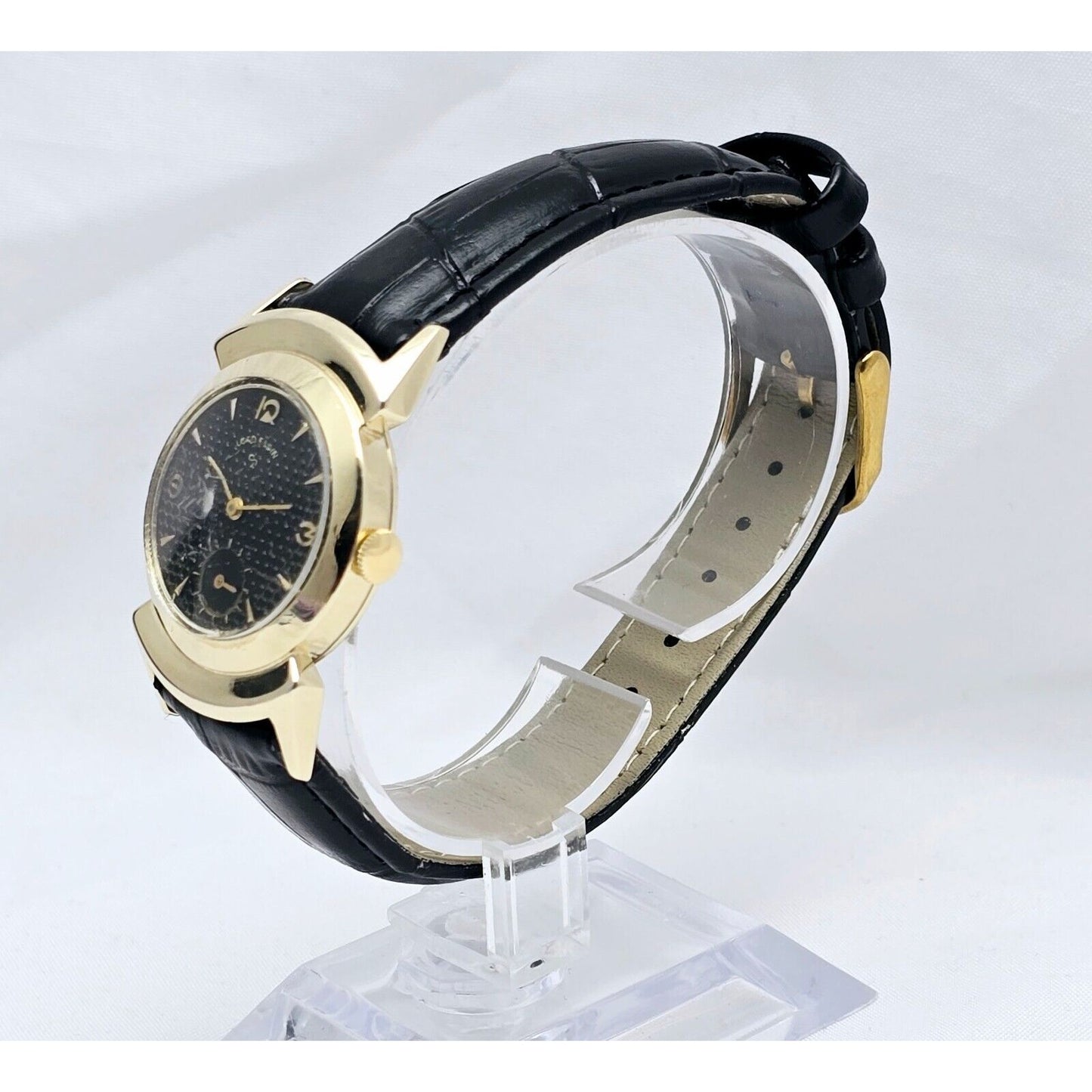 Vintage Lord Elgin Black Knight 14K Gold Filled 680 21j Manual Wind Watch 27mm