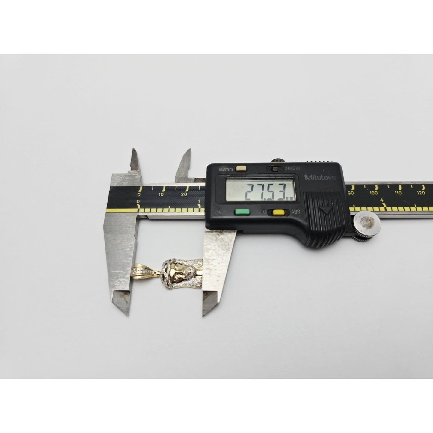 10K Yellow Gold Jesus Head Diamond Charm Pendant