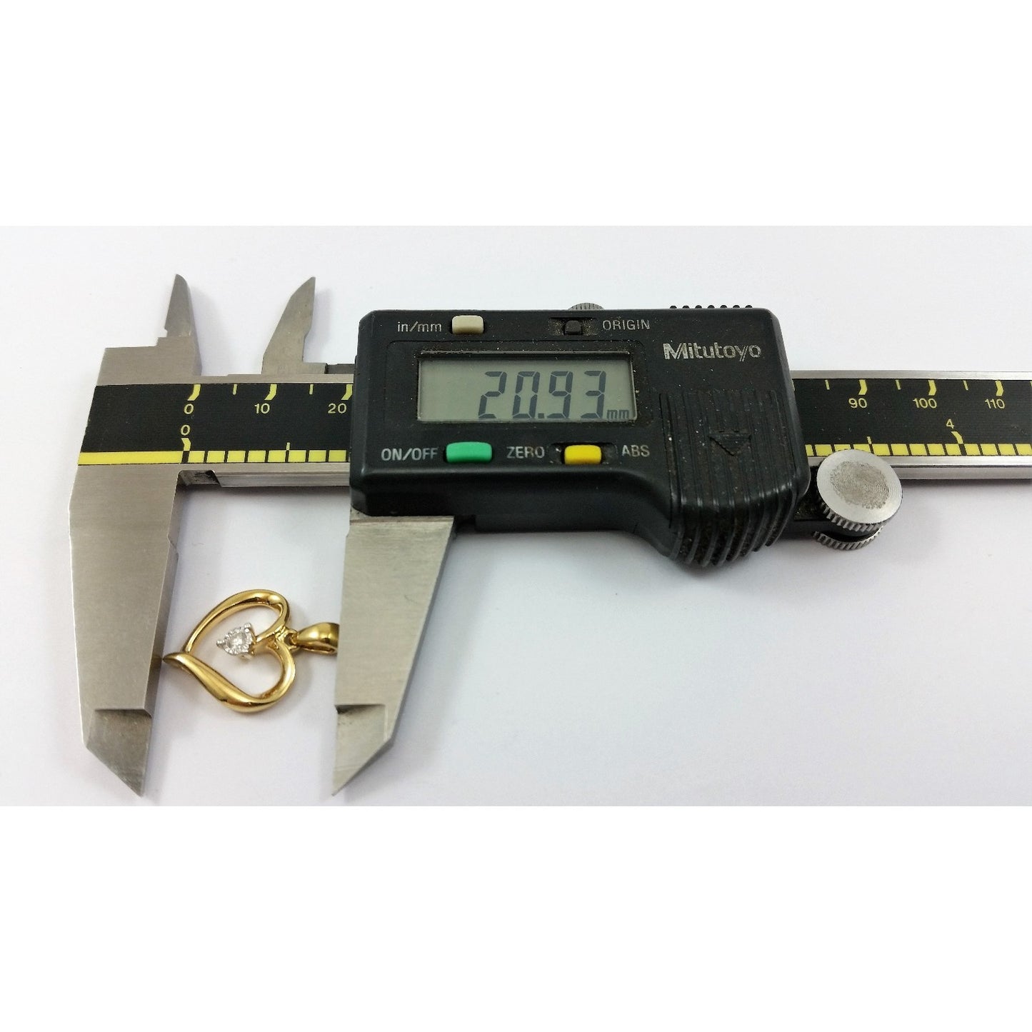 Beautiful 925 Sterling Sliver Gold Plated Open Heart Diamond Charm Pendant