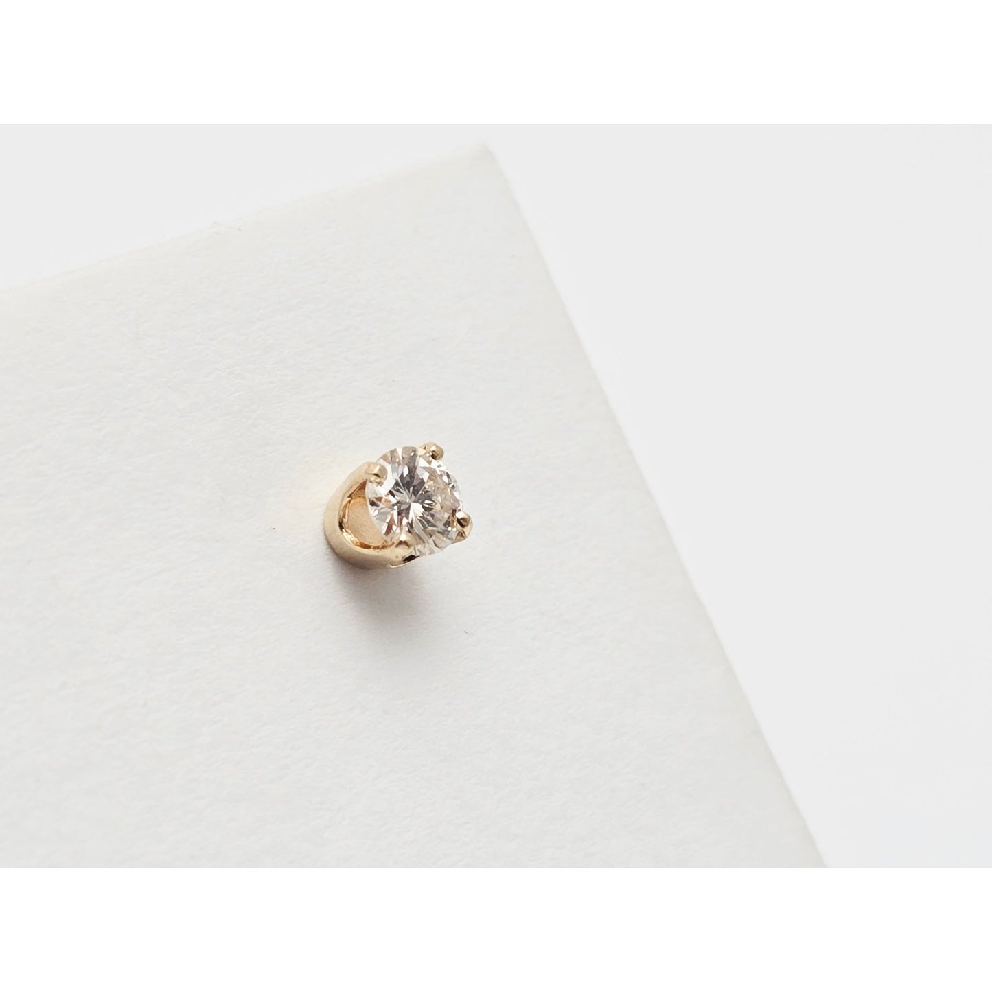14K Yellow Gold Diamond Stud Earrings 0.66 TCW
