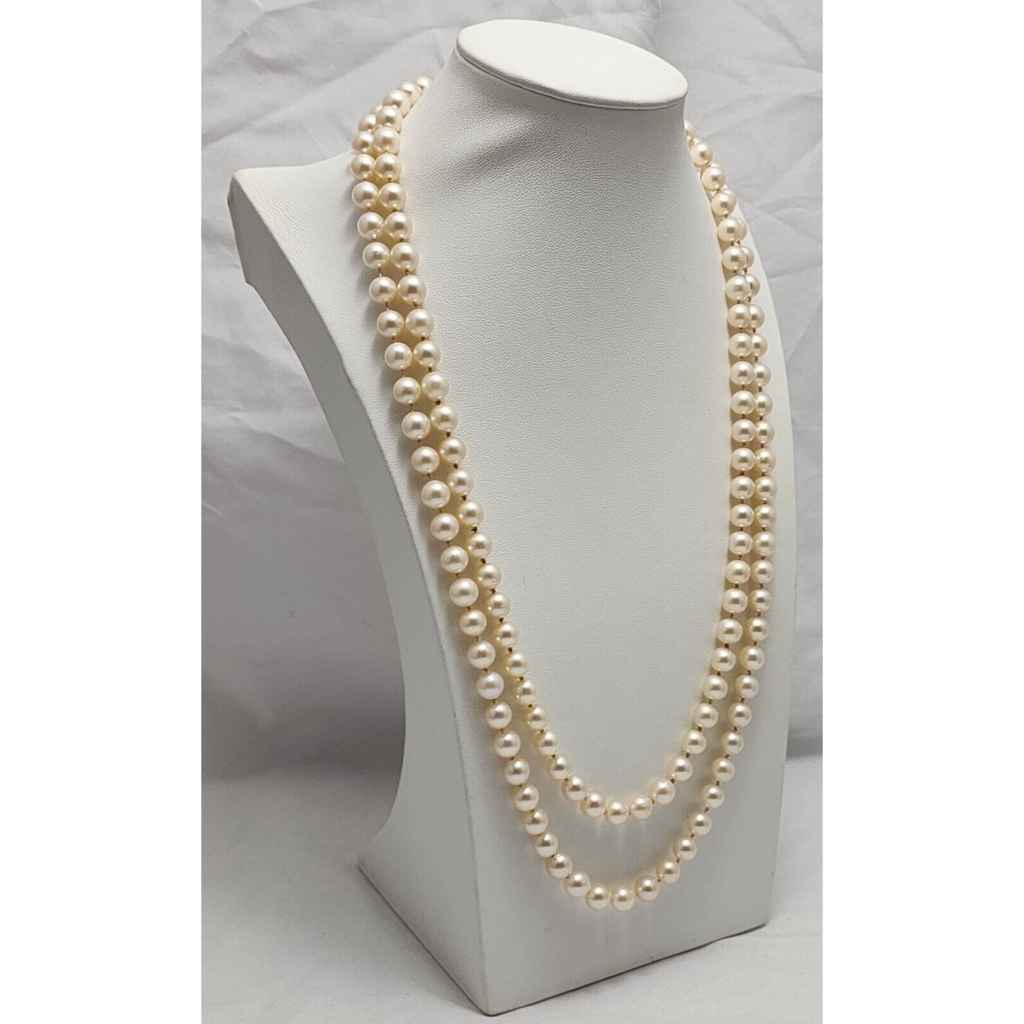 14K Yellow Gold Double Row Pearl, Garnet, Cameo & Jade Chain Necklace