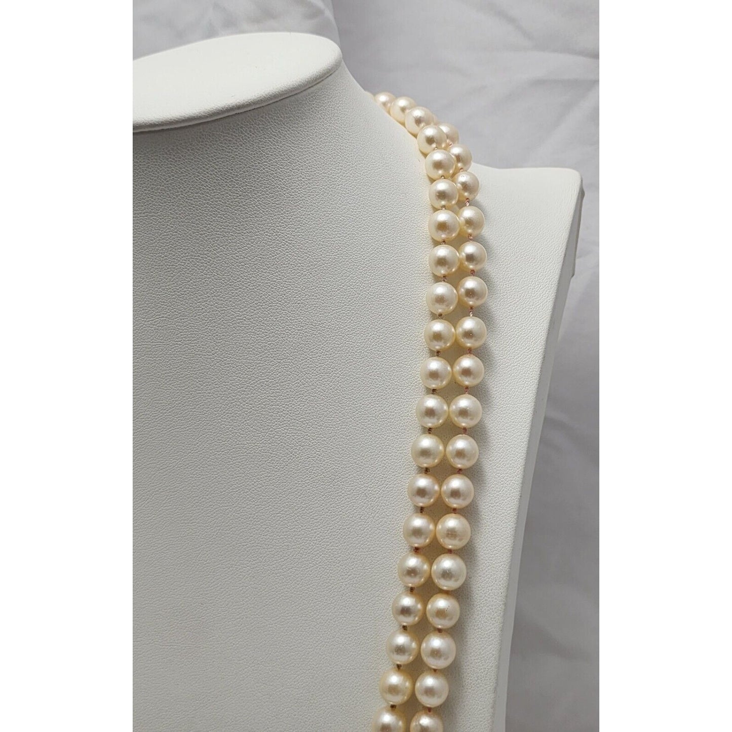 14K Yellow Gold Double Row Pearl, Garnet, Cameo & Jade Chain Necklace