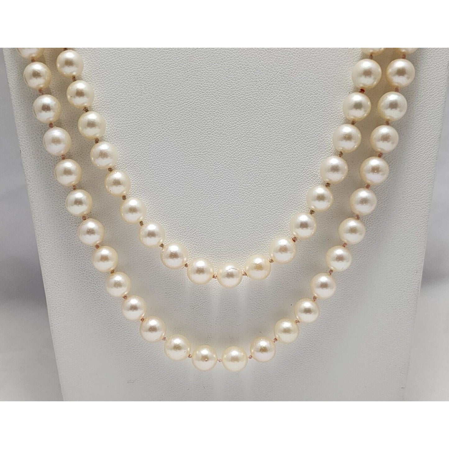 14K Yellow Gold Double Row Pearl, Garnet, Cameo & Jade Chain Necklace