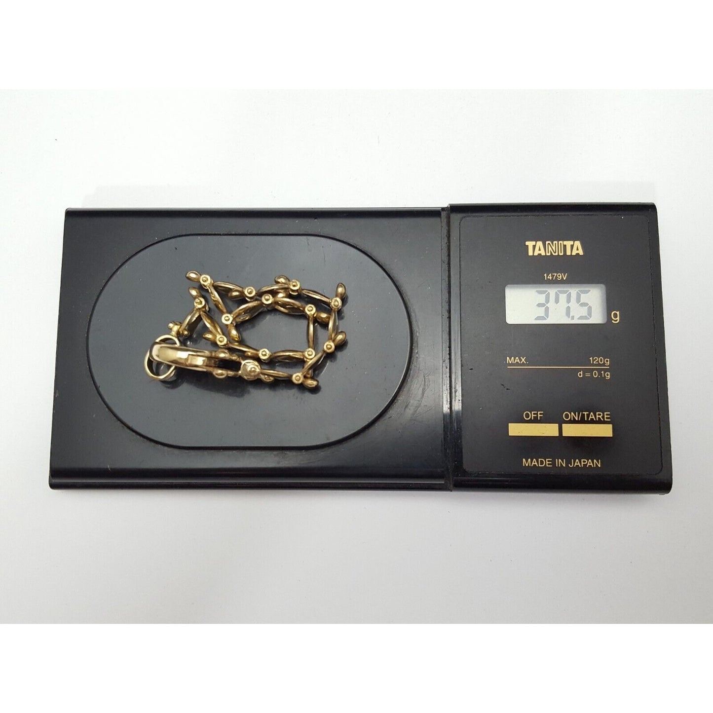 18K Solid Yellow Gold Designer Link Bracelet