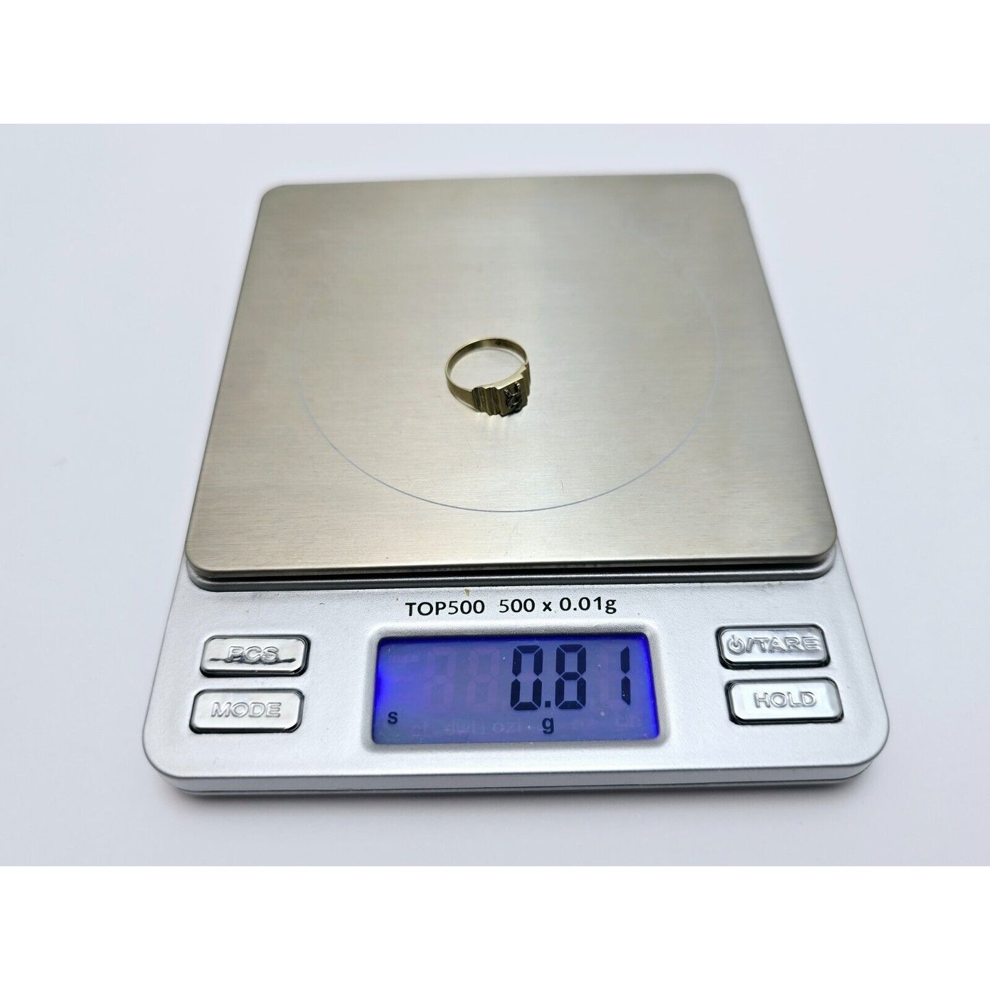 10K Two Tone Gold Initial "R" Toe or Baby Ring