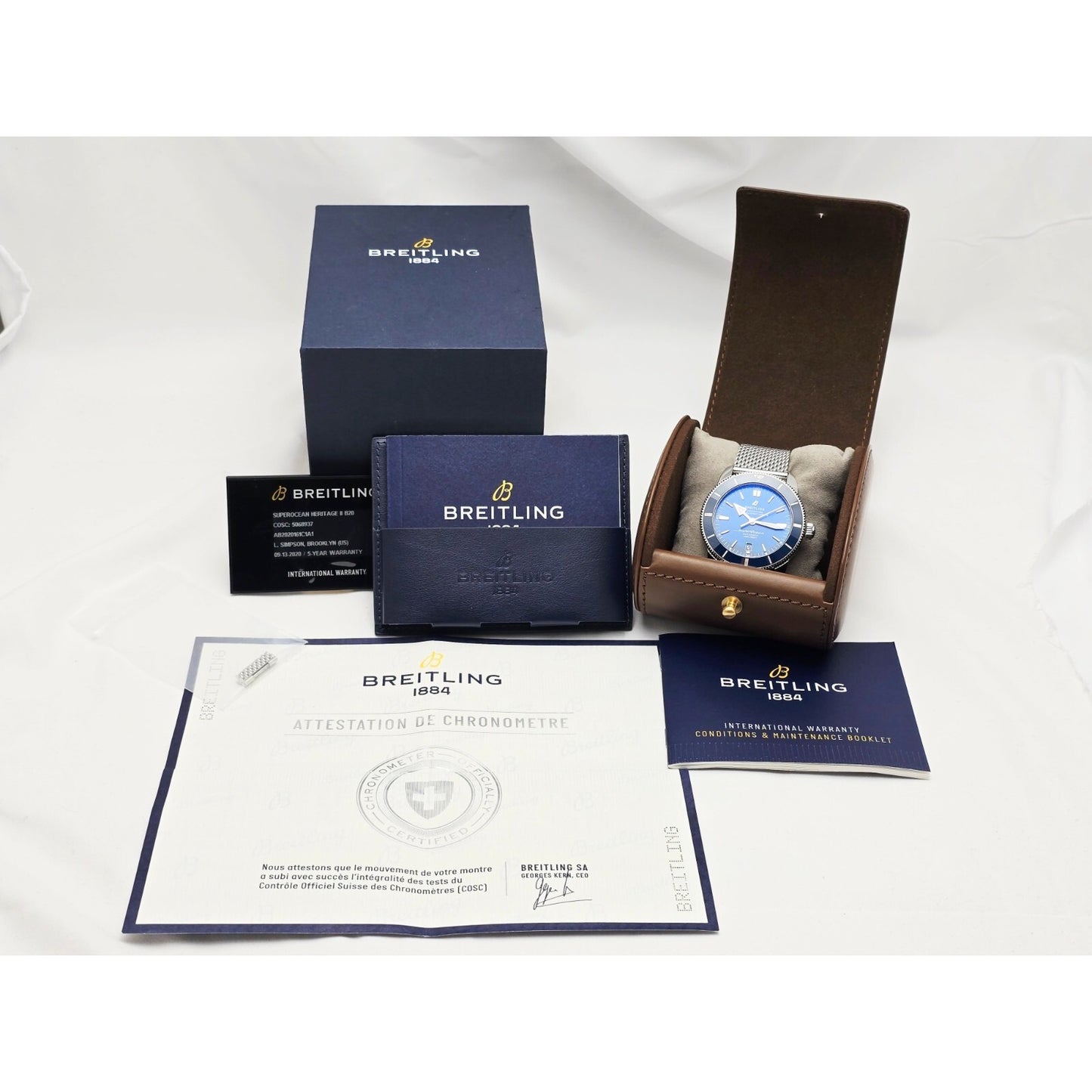 Breitling Superocean Heritage II 46 B20 46mm B20 Steel Blue Dial Box & Papers