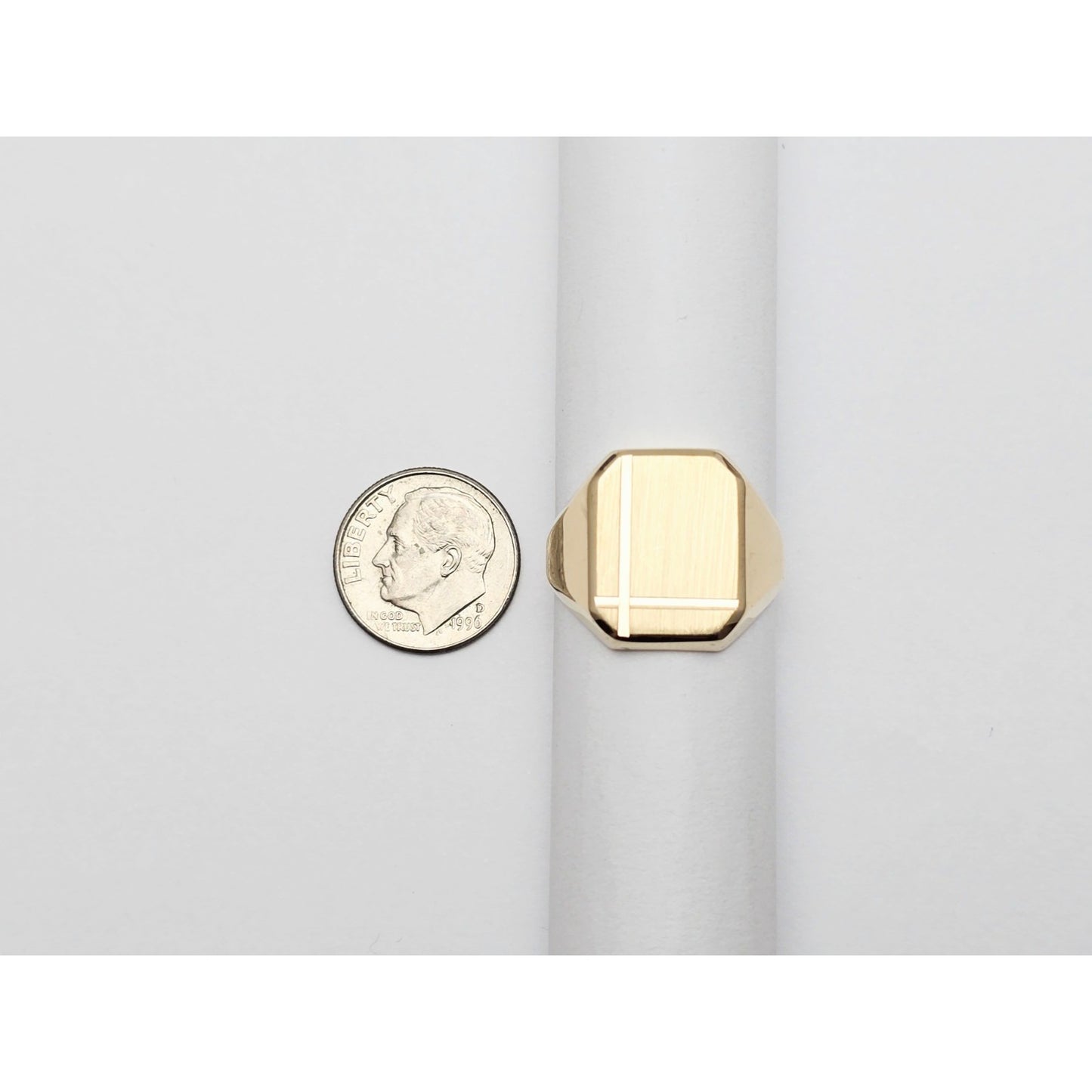 14K Yellow Gold Statement Signet Ring
