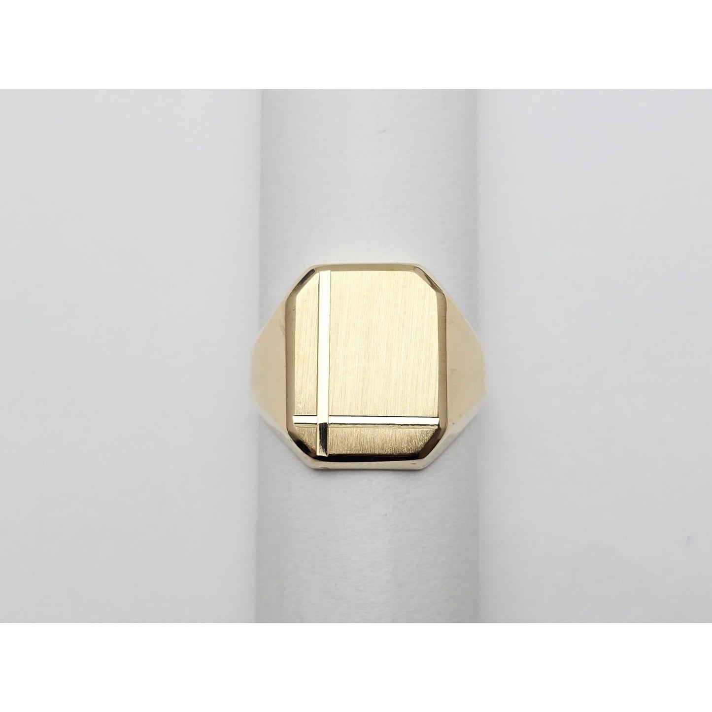 14K Yellow Gold Statement Signet Ring