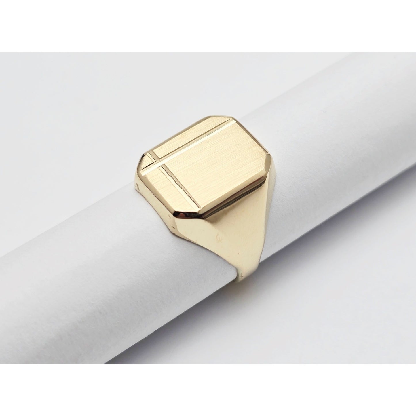 14K Yellow Gold Statement Signet Ring