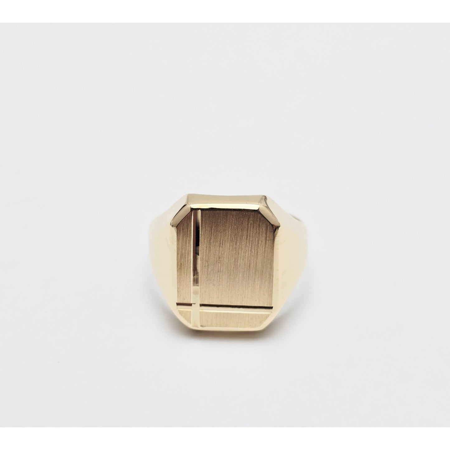 14K Yellow Gold Statement Signet Ring