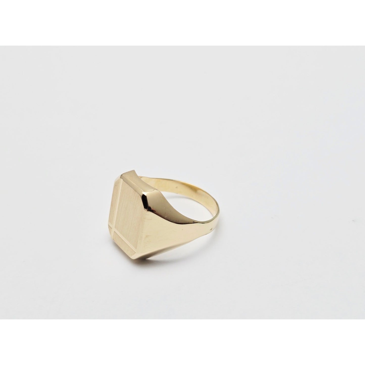 14K Yellow Gold Statement Signet Ring