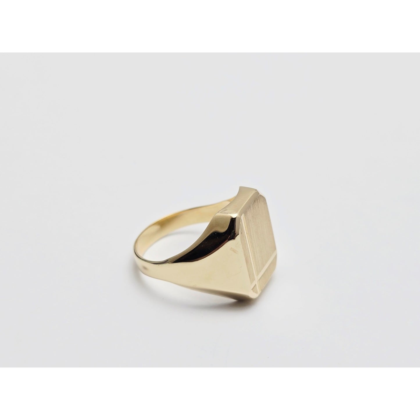 14K Yellow Gold Statement Signet Ring