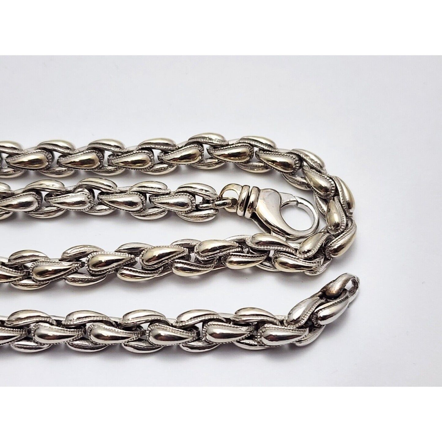 14K White Gold Link Chain Necklace