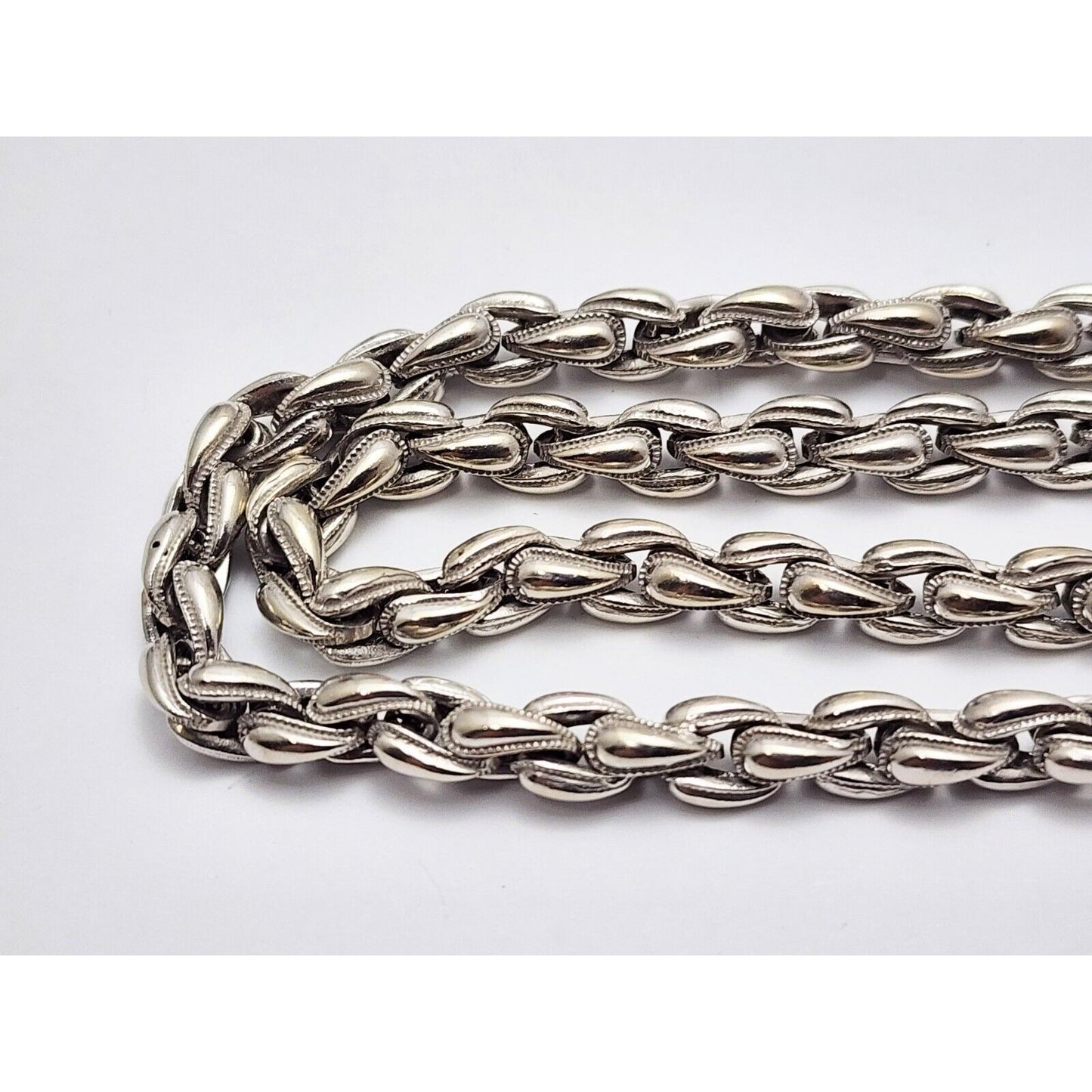 14K White Gold Link Chain Necklace