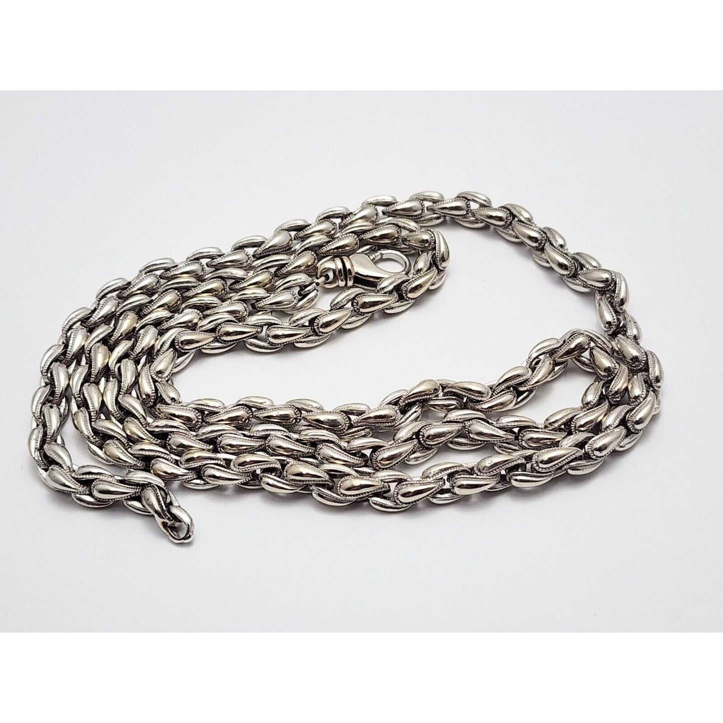 14K White Gold Link Chain Necklace