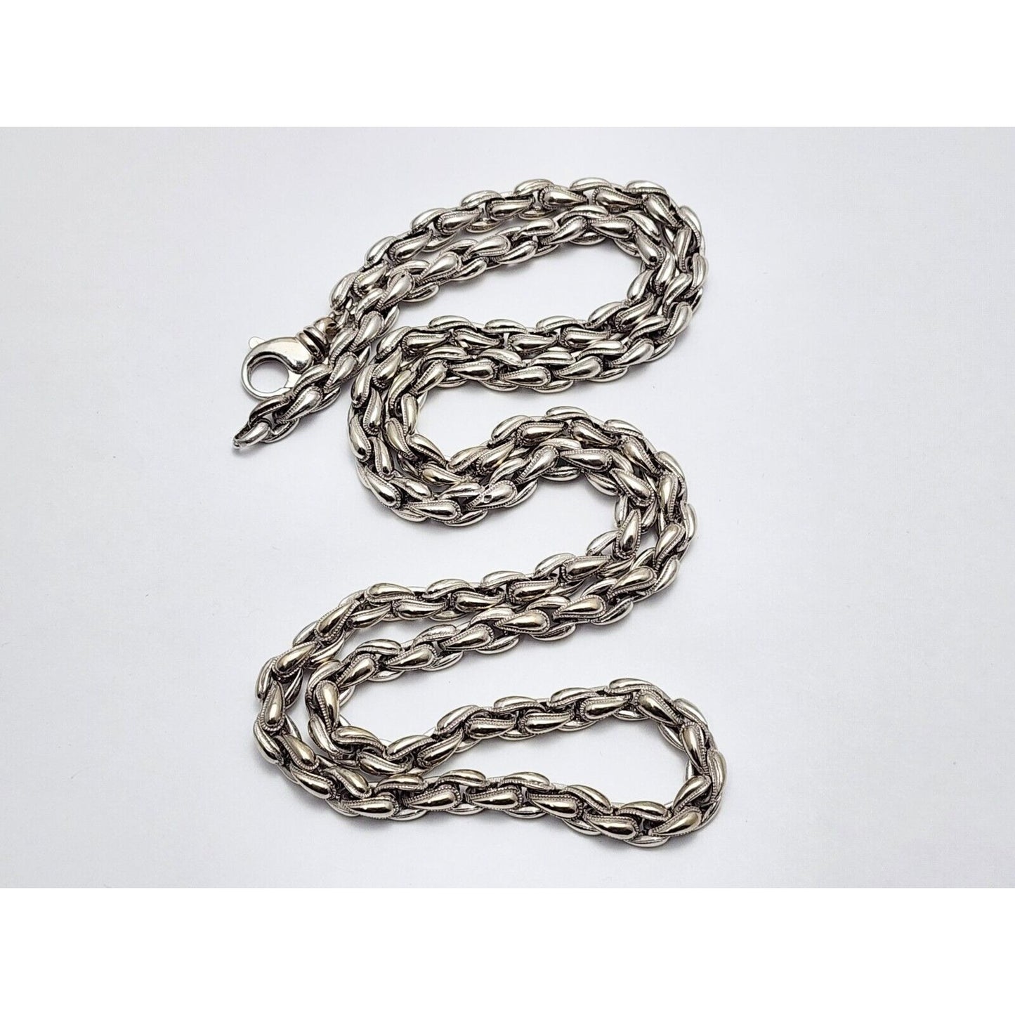 14K White Gold Link Chain Necklace