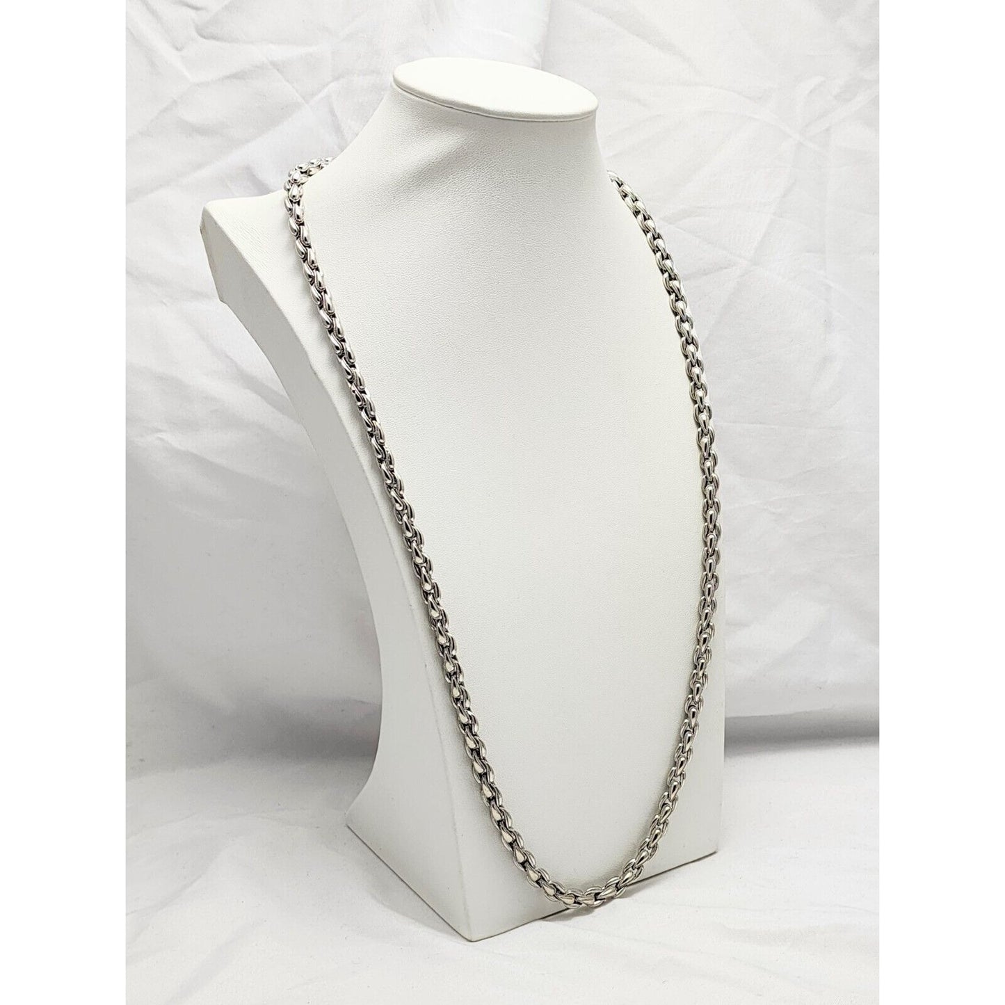 14K White Gold Link Chain Necklace