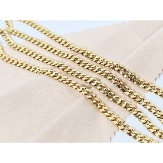 14K Yellow Gold Cuban Link Chain Necklace