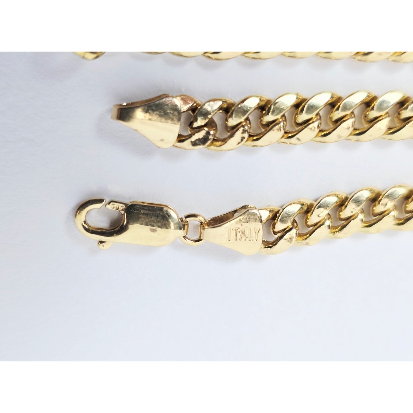 14K Yellow Gold Cuban Link Chain Necklace