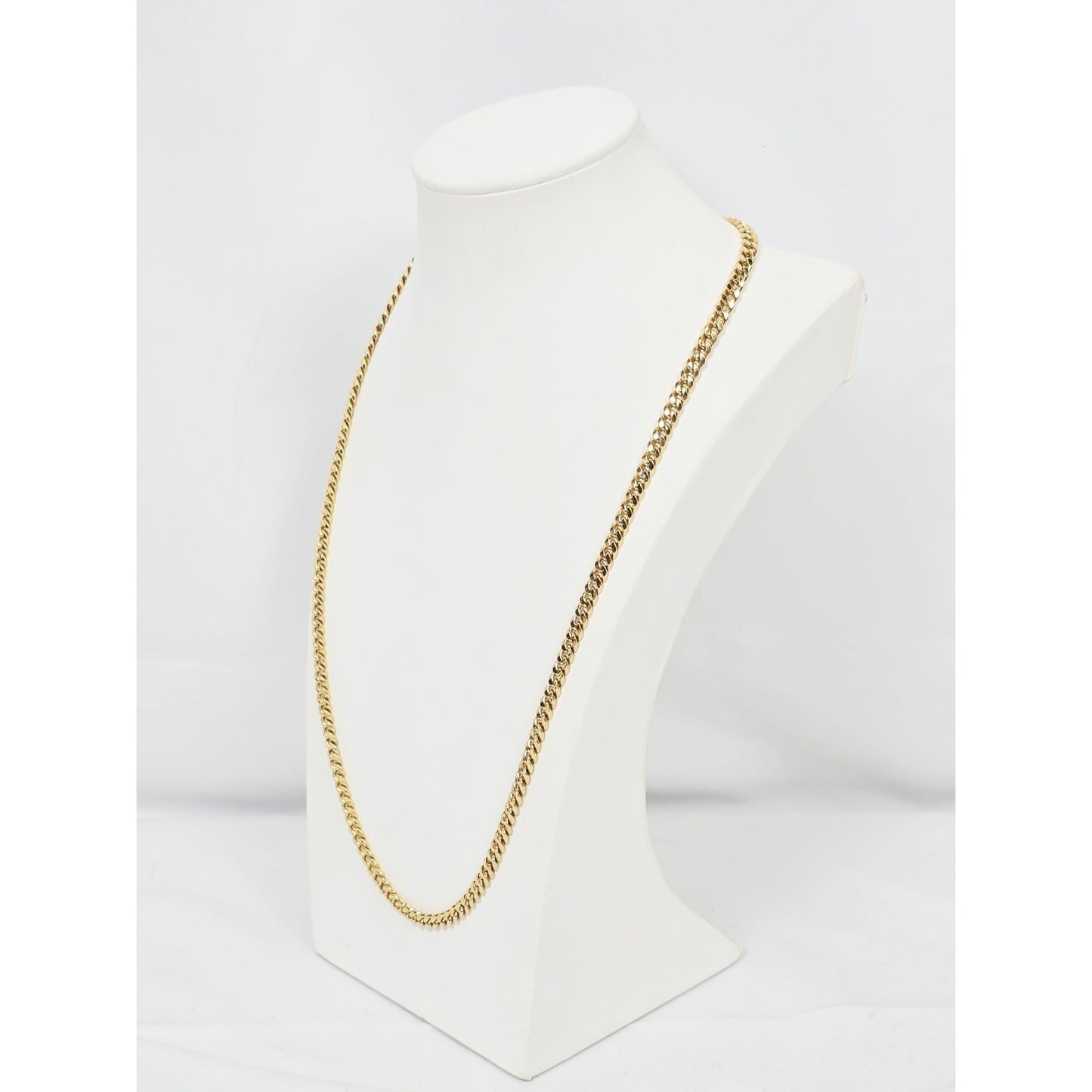 14K Yellow Gold Cuban Link Chain Necklace