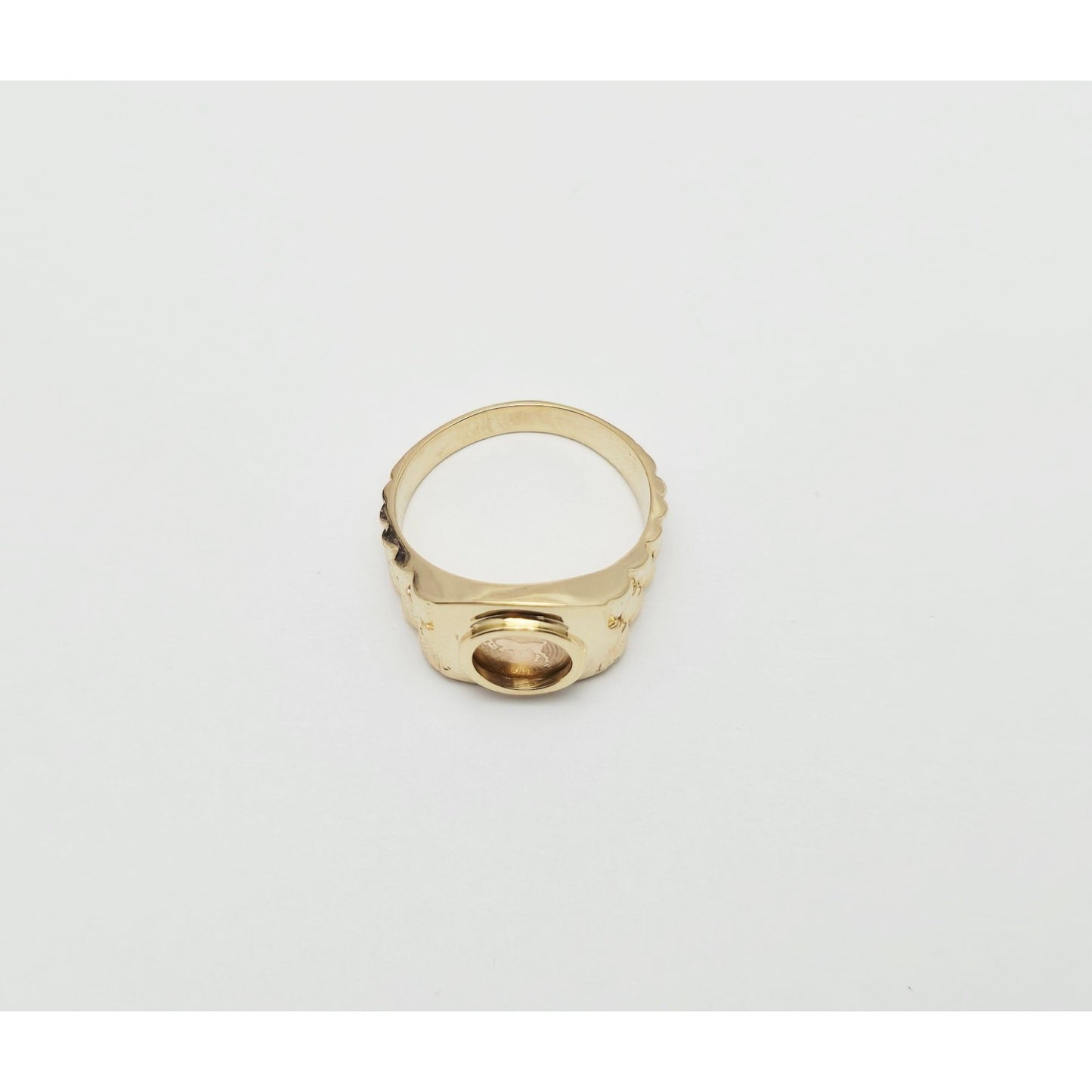 14K Yellow Gold Zodiac Horoscope Taurus Rolex Ring