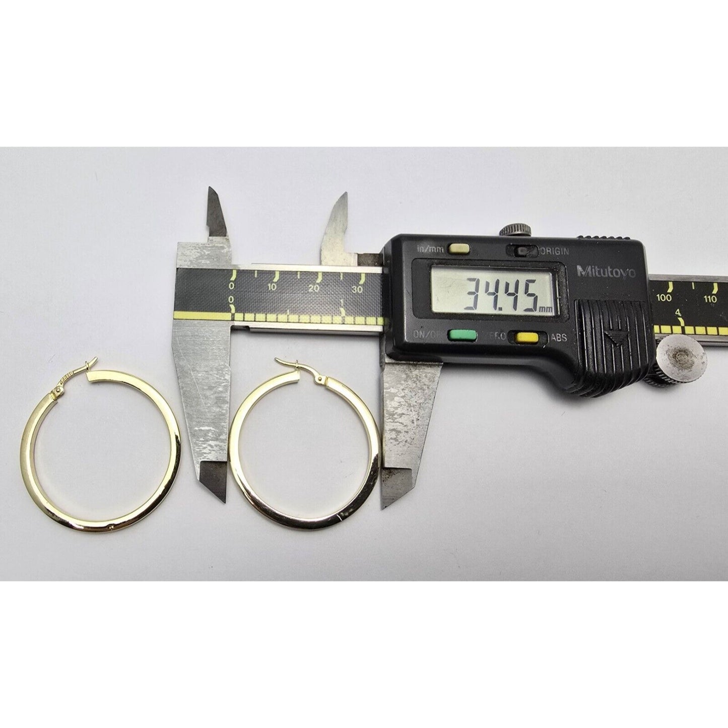 Medium 14K Yellow Gold Boxed Tube Hoop Earrings