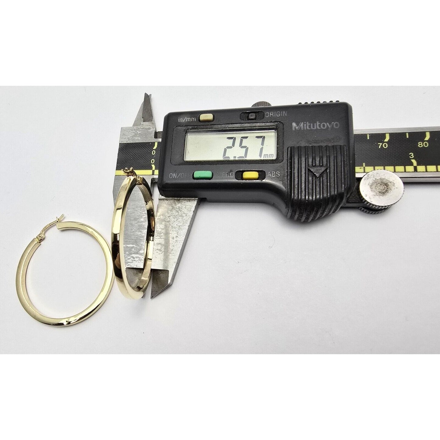 Medium 14K Yellow Gold Boxed Tube Hoop Earrings