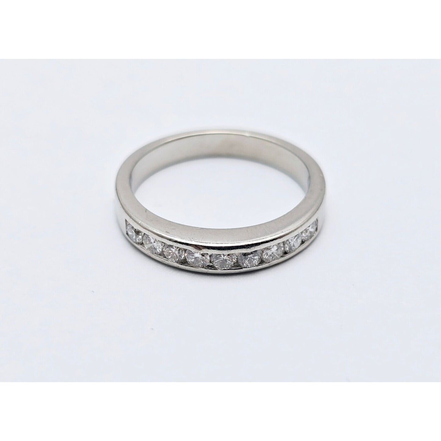 Solid Platinum 950 Round Diamond Engagement Wedding Ring Band