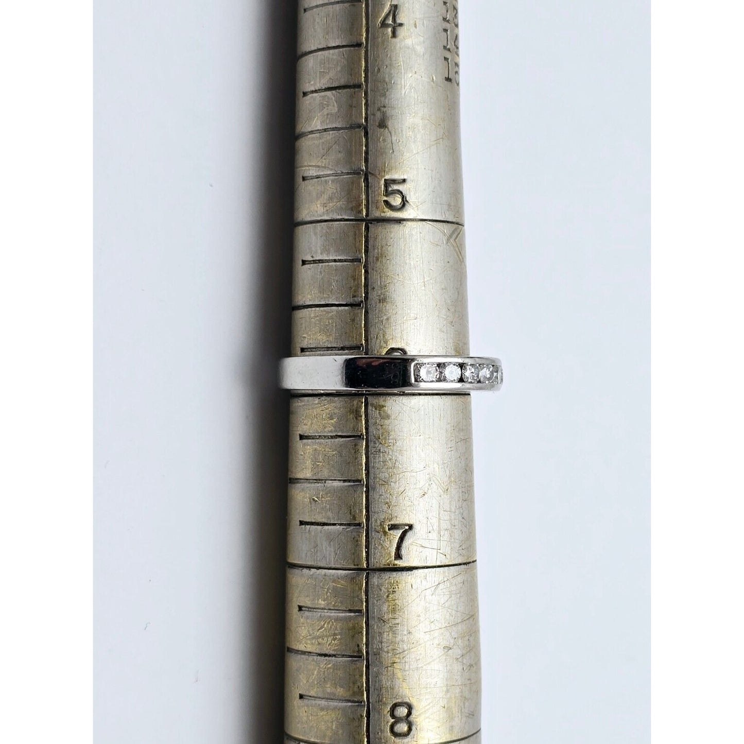 Solid Platinum 950 Round Diamond Engagement Wedding Ring Band