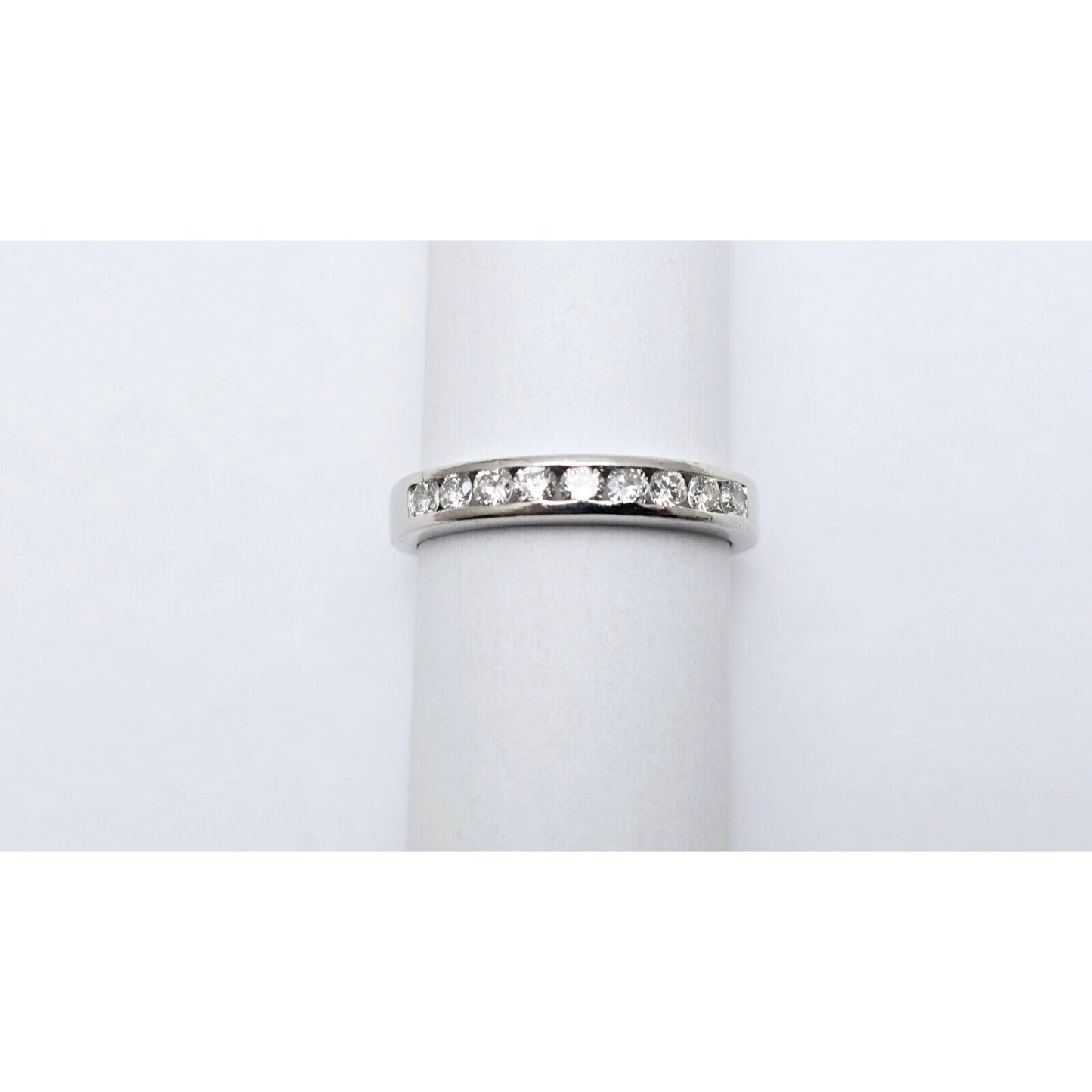 Solid Platinum 950 Round Diamond Engagement Wedding Ring Band