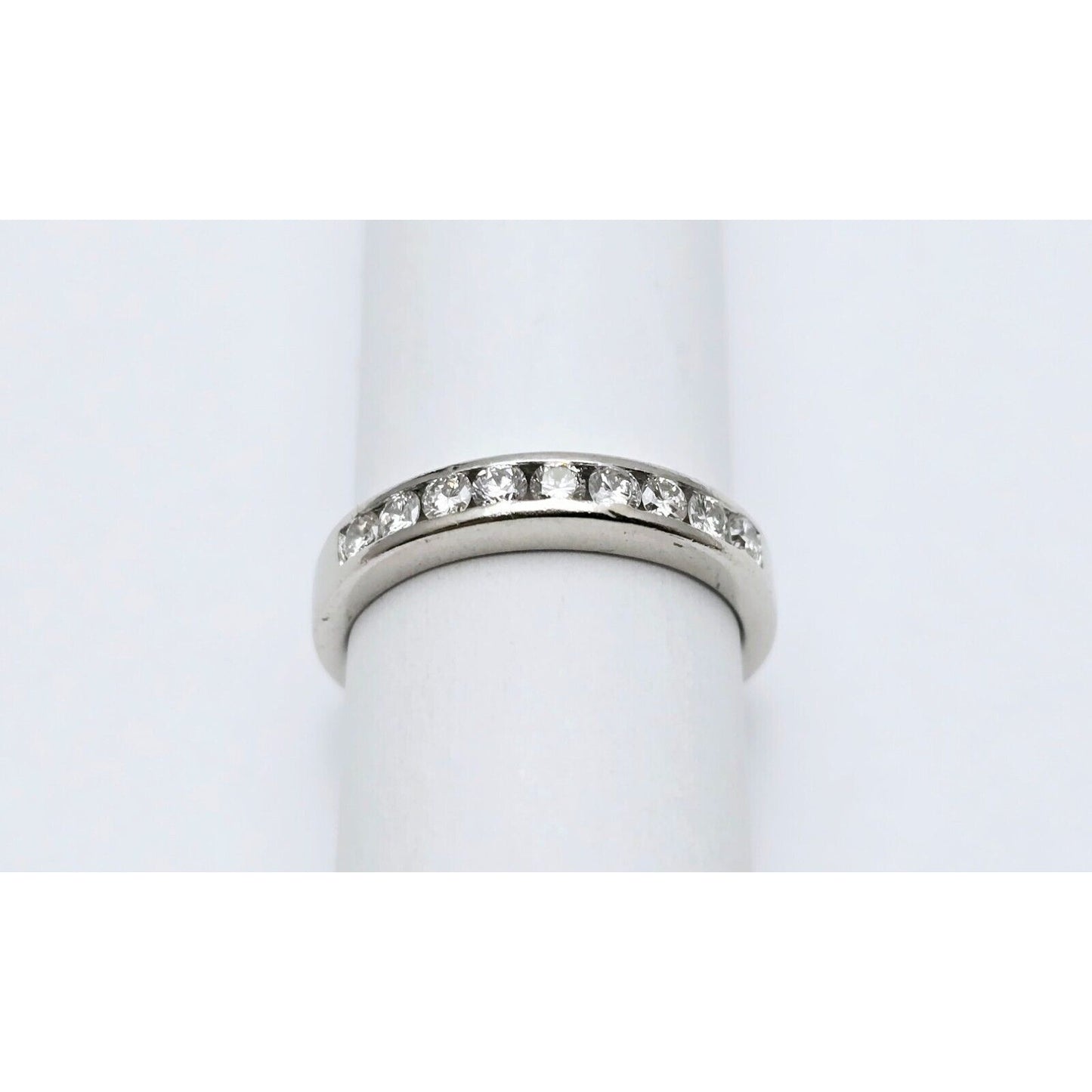 Solid Platinum 950 Round Diamond Engagement Wedding Ring Band