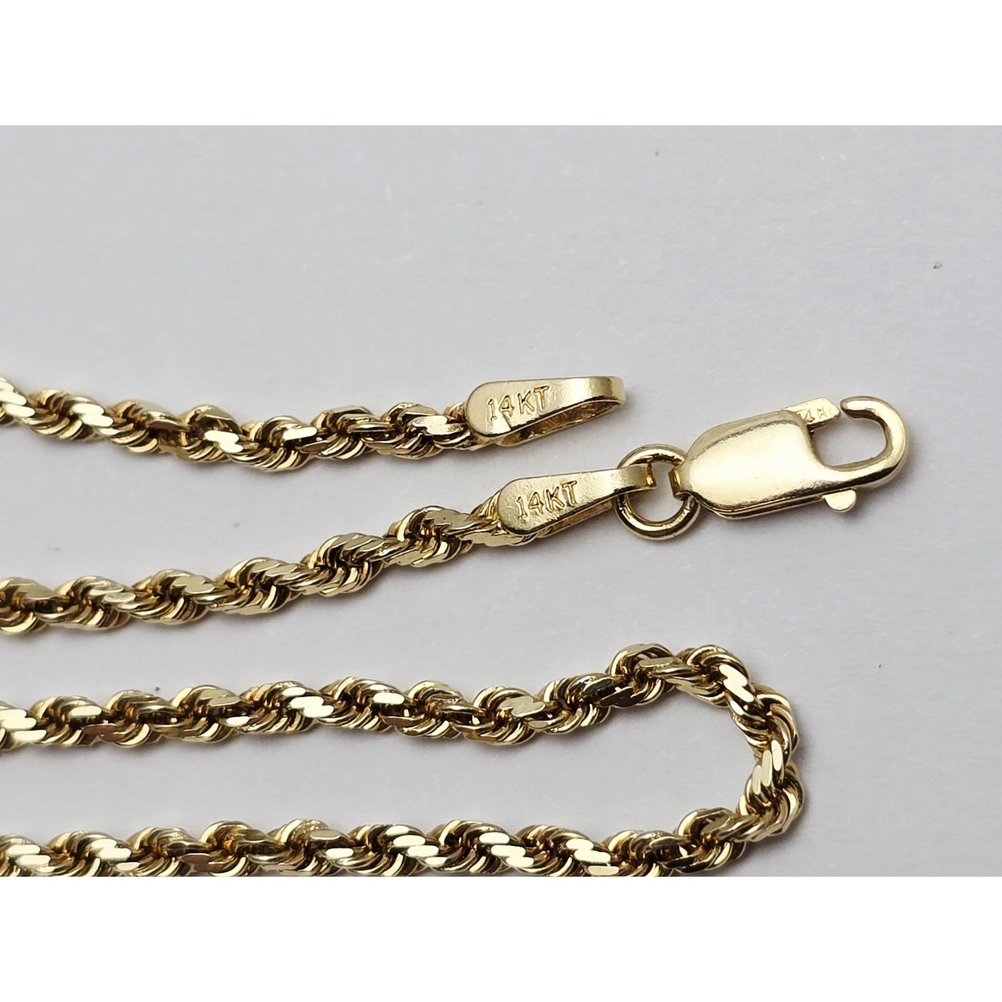 14K Yellow Gold Rope Chain Necklace