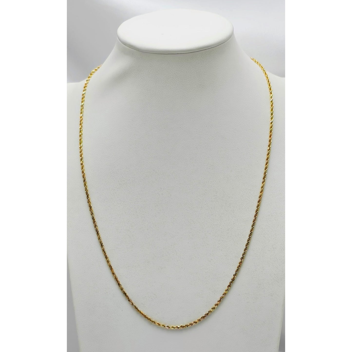 14K Yellow Gold Rope Chain Necklace