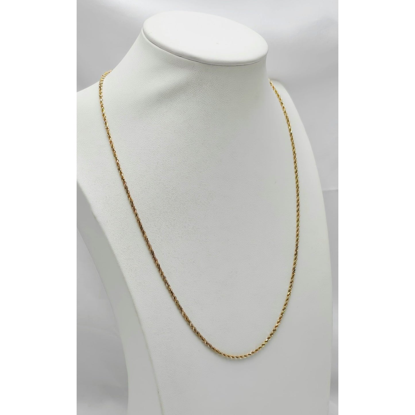 14K Yellow Gold Rope Chain Necklace