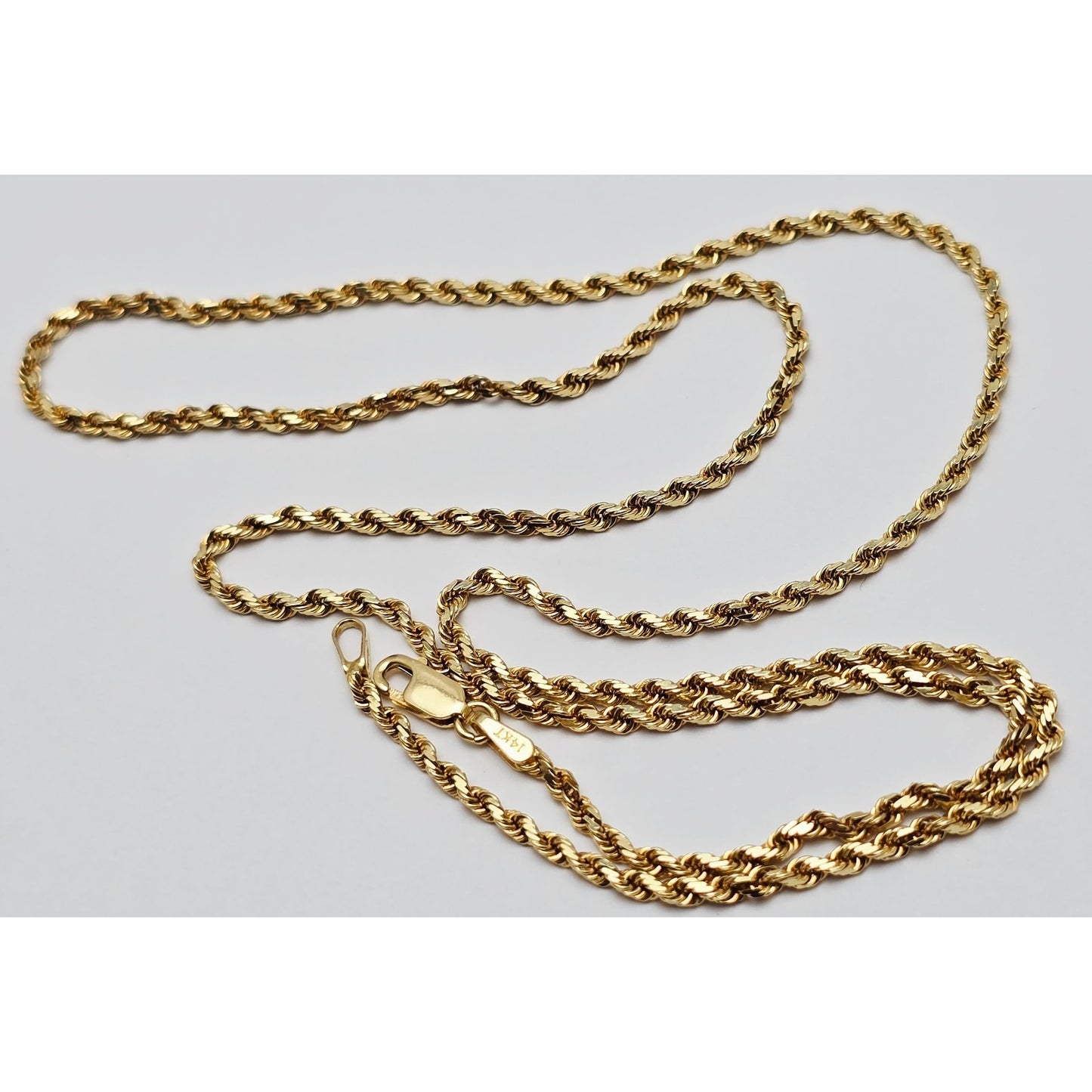 14K Yellow Gold Rope Chain Necklace