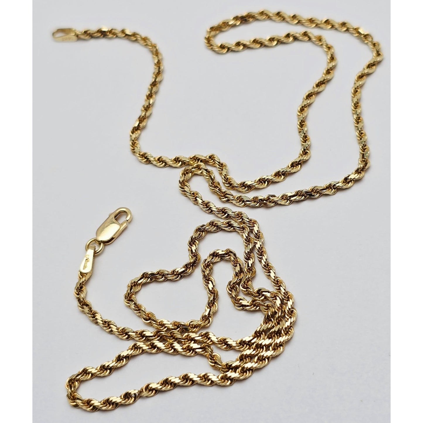 14K Yellow Gold Rope Chain Necklace