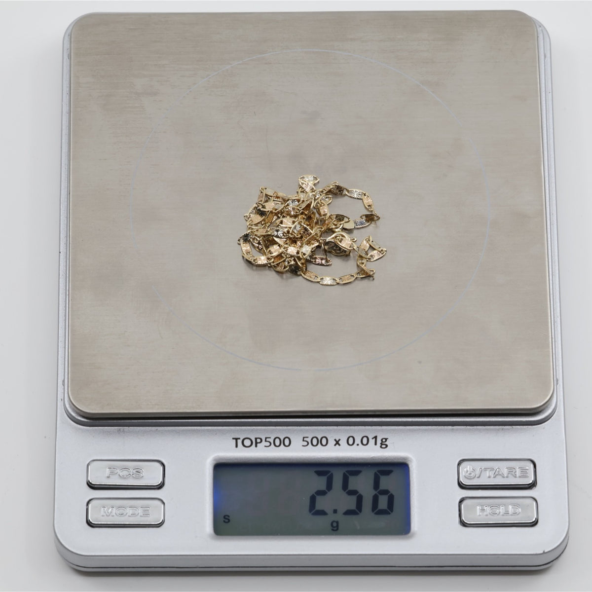 14K Yellow Gold Valentino Link Chain Necklace