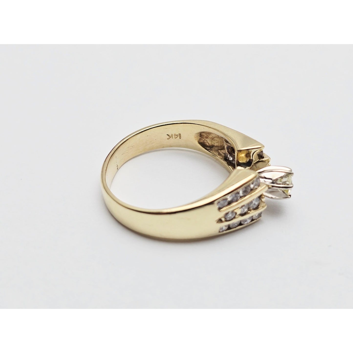 14K Yellow Gold Diamond Engagement Ring