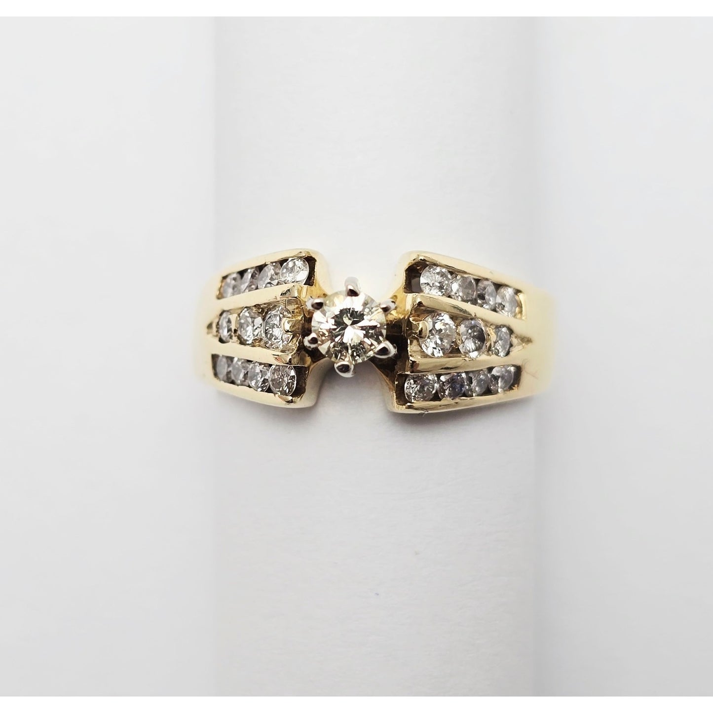 14K Yellow Gold Diamond Engagement Ring