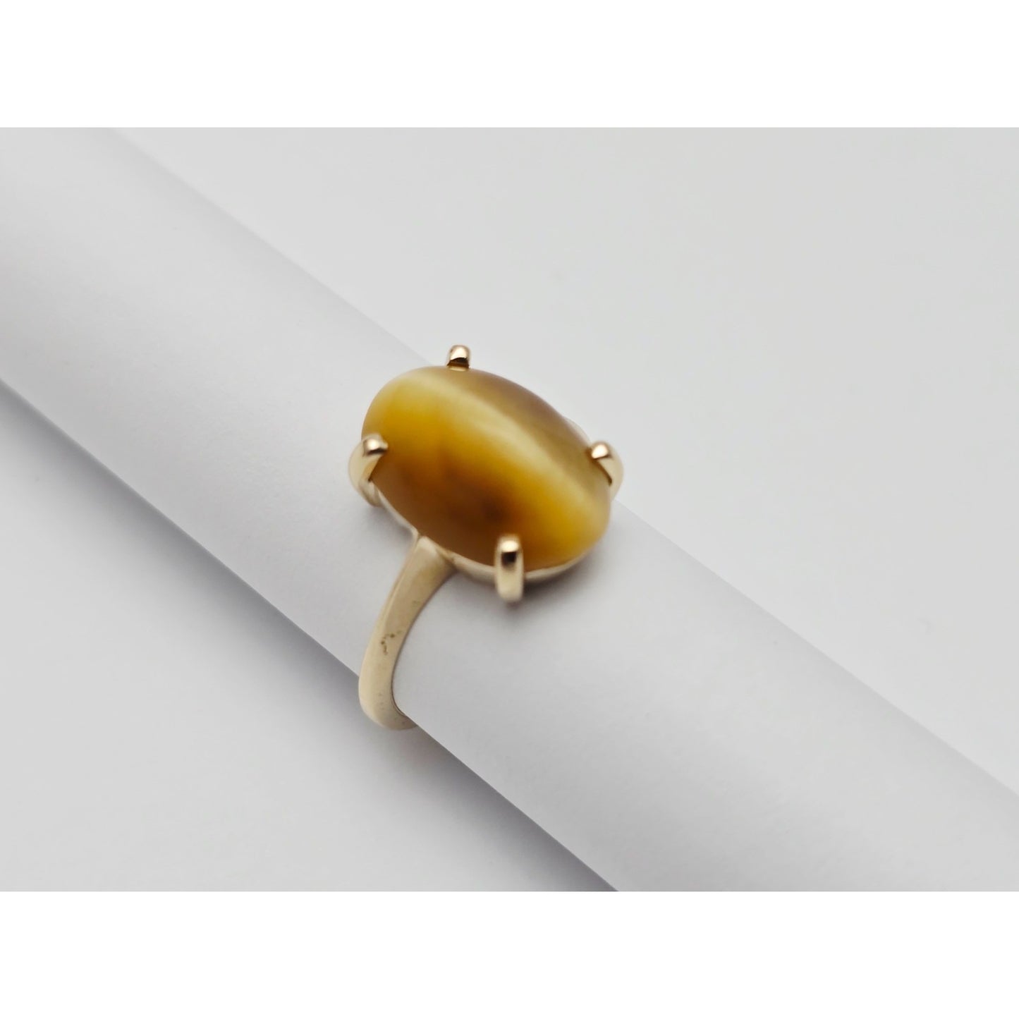 14K Yellow Gold Cabochon Chrysoberyl Ring