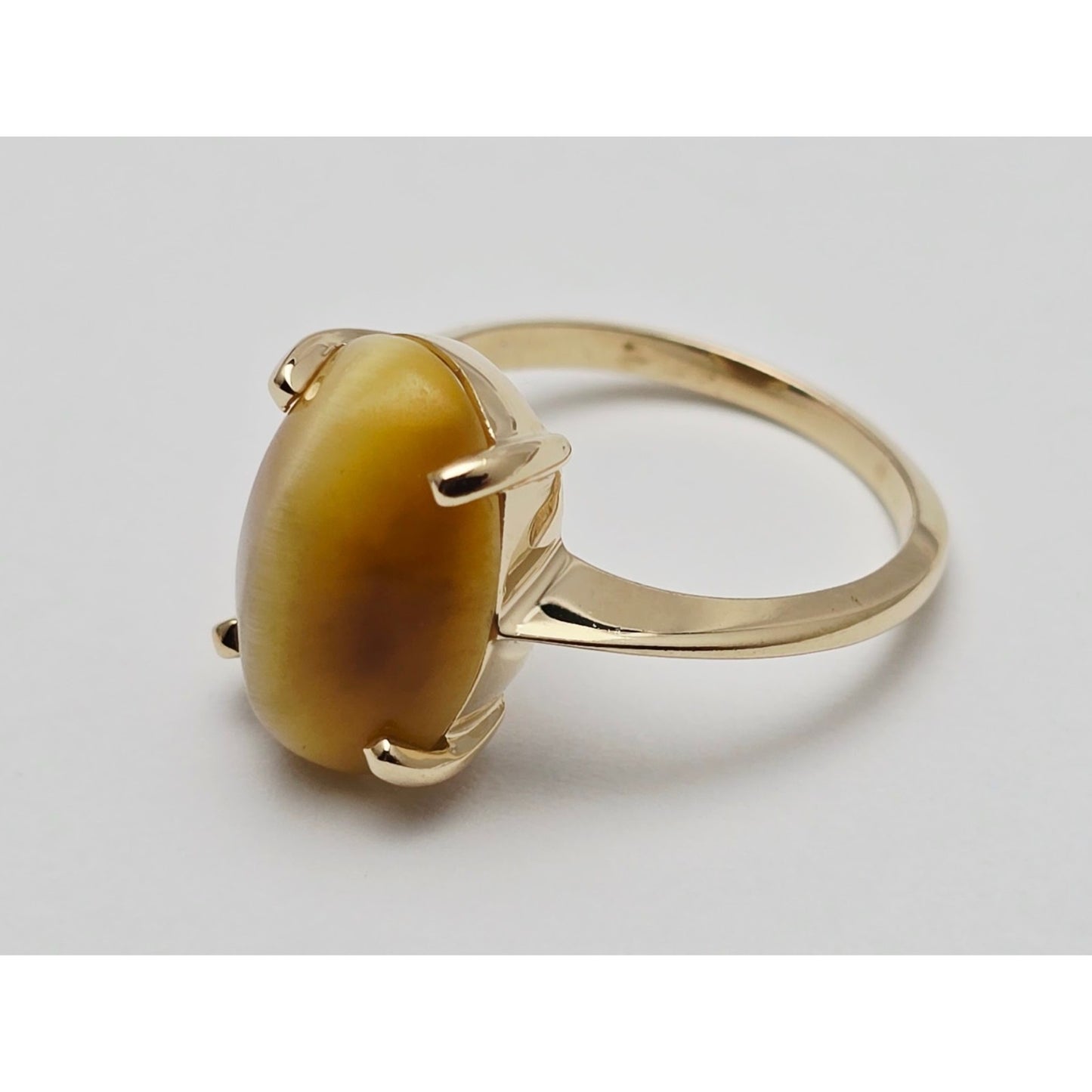 14K Yellow Gold Cabochon Chrysoberyl Ring