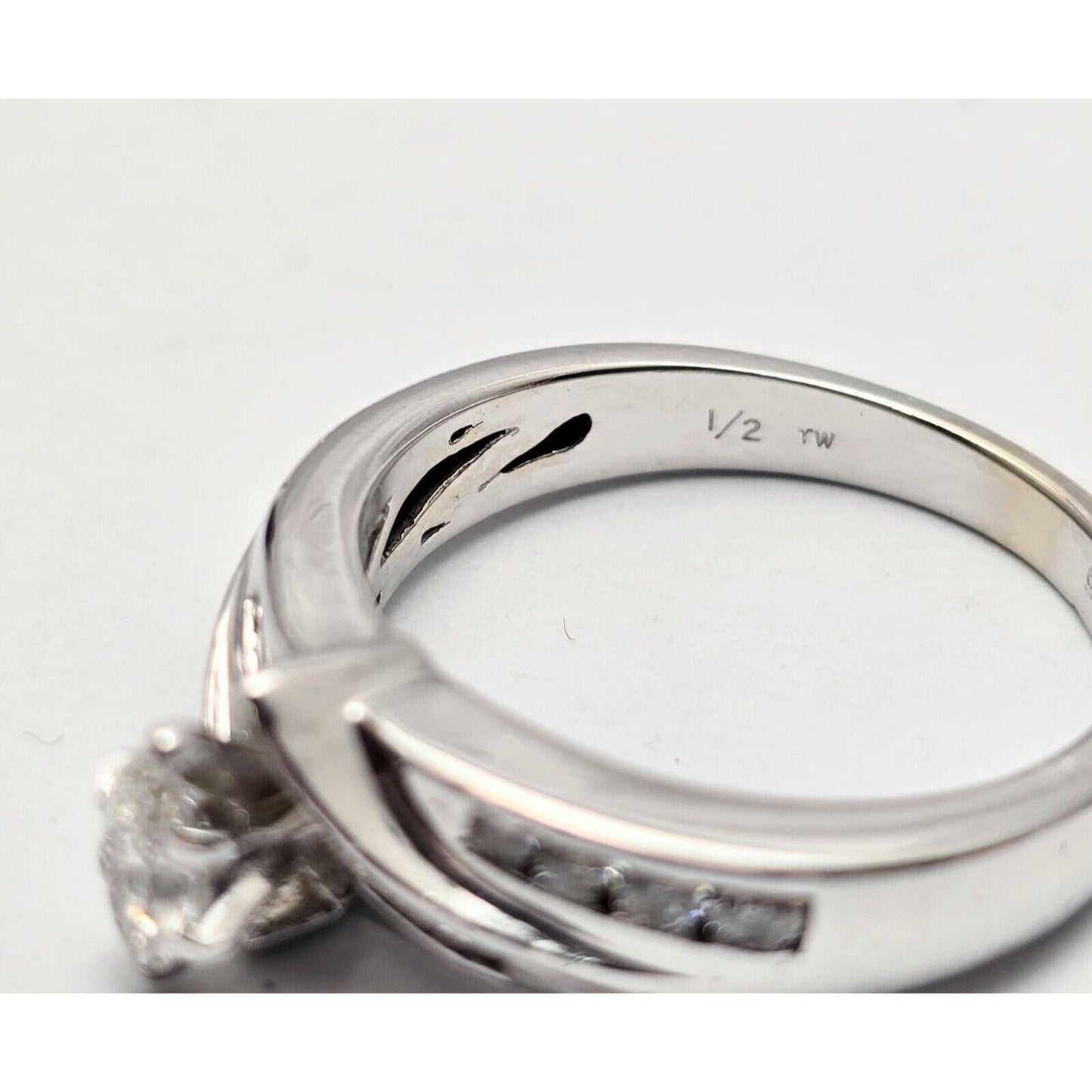 14K White Gold Ladies Marquise Diamond Engagement Ring