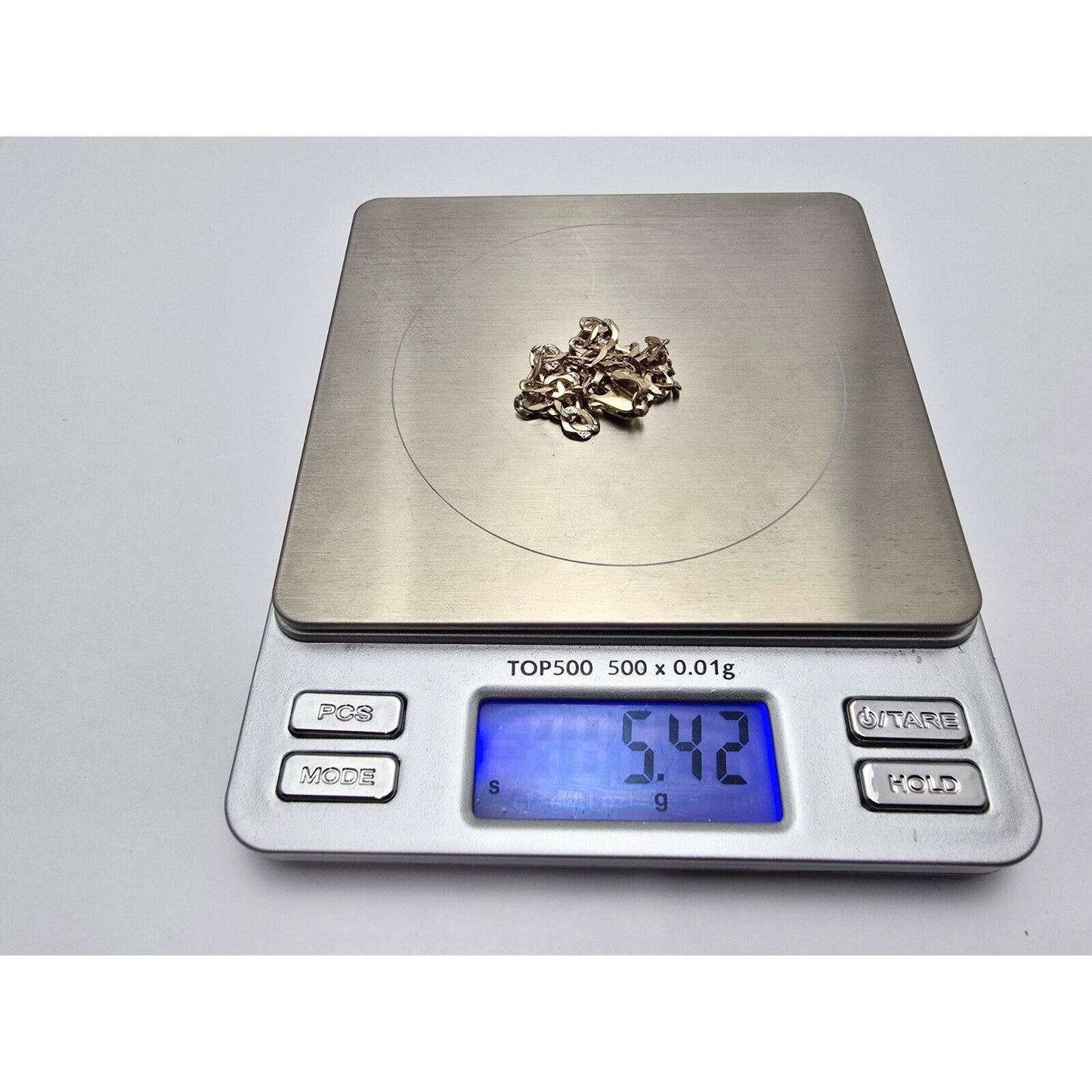 14K Two Tone Gold Diamond Cut Curb Cuban Link Chain Bracelet