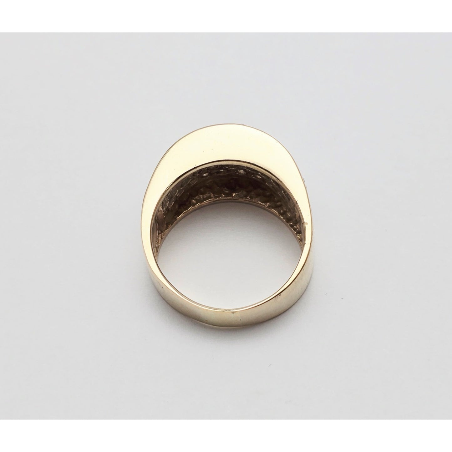 14K Yellow Gold Round Diamond Cluster Ring