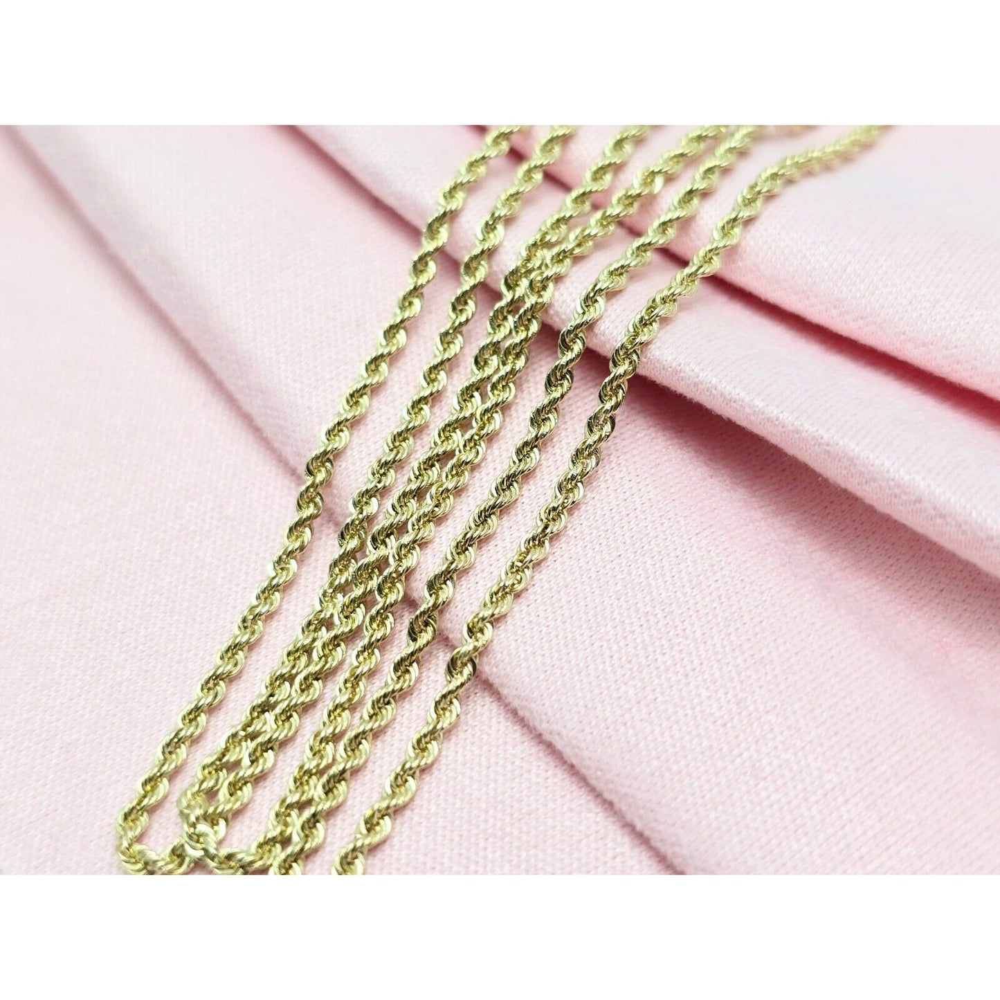 14K Yellow Gold Rope Chain Necklace