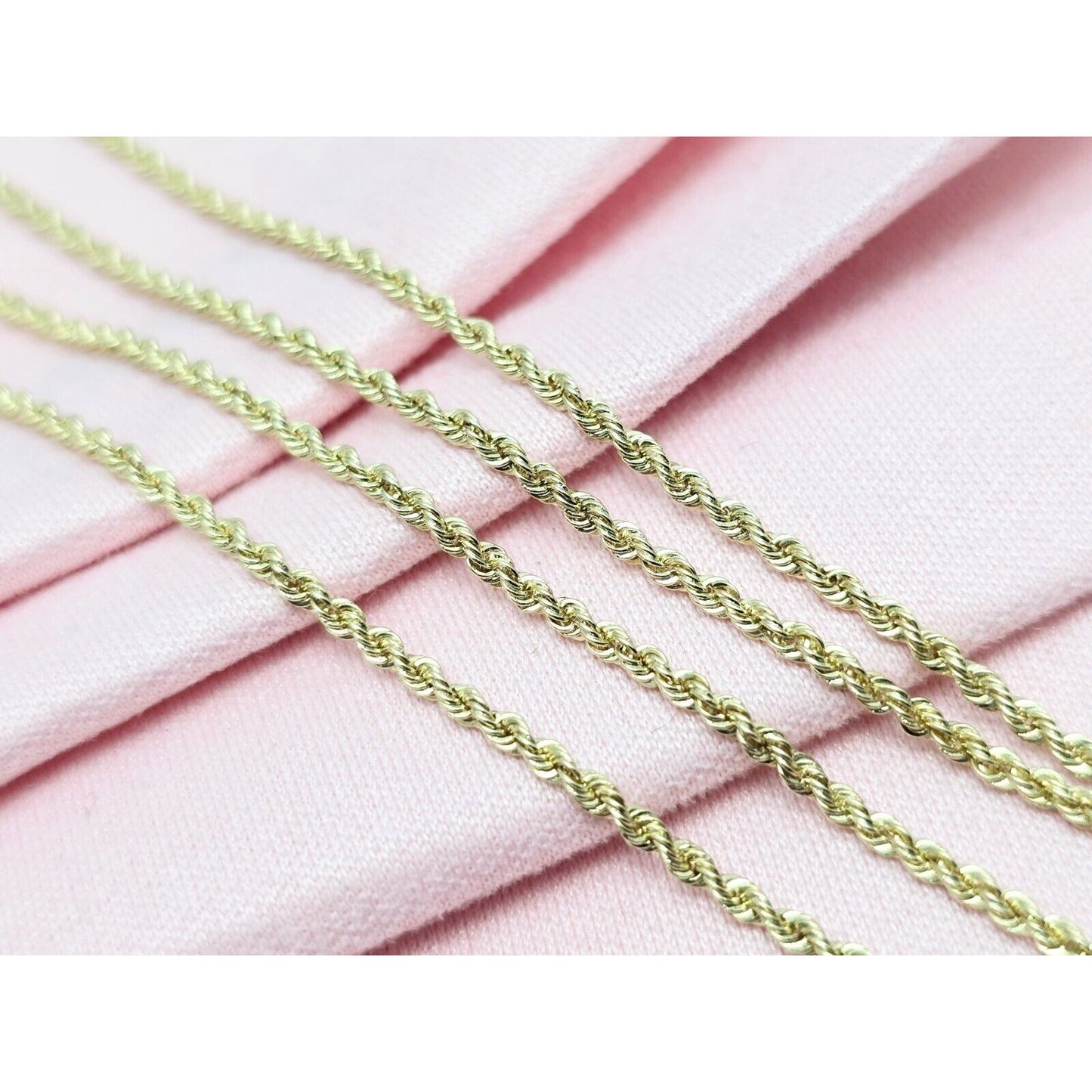 14K Yellow Gold Rope Chain Necklace