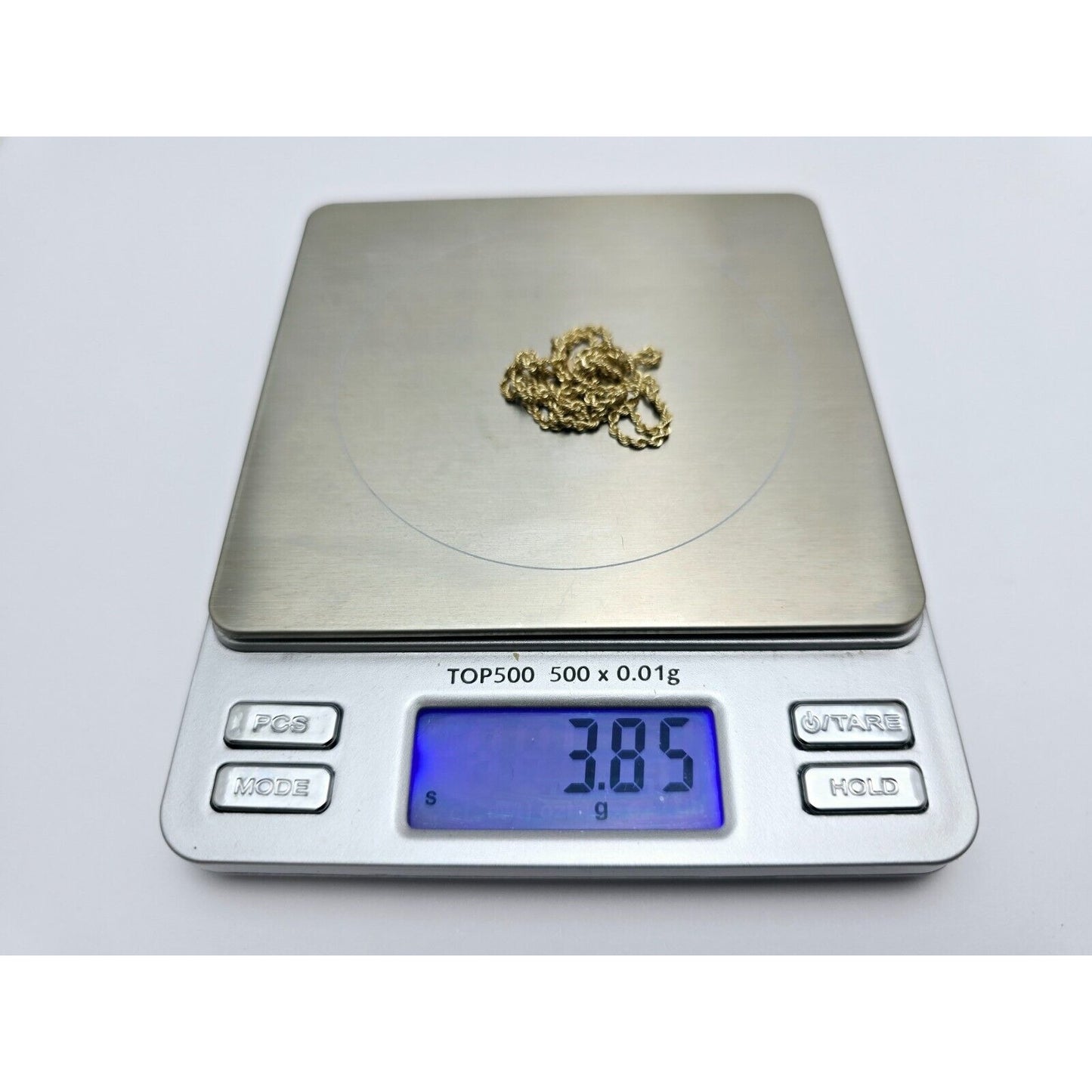 14K Yellow Gold Rope Chain Necklace