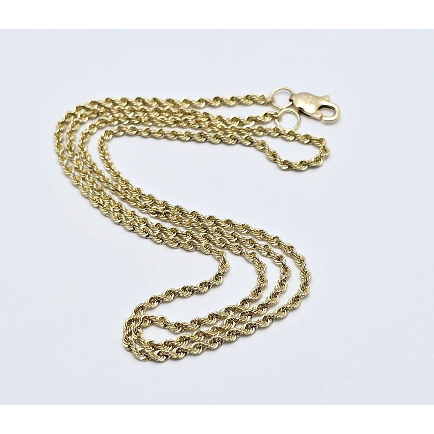 14K Yellow Gold Rope Chain Necklace