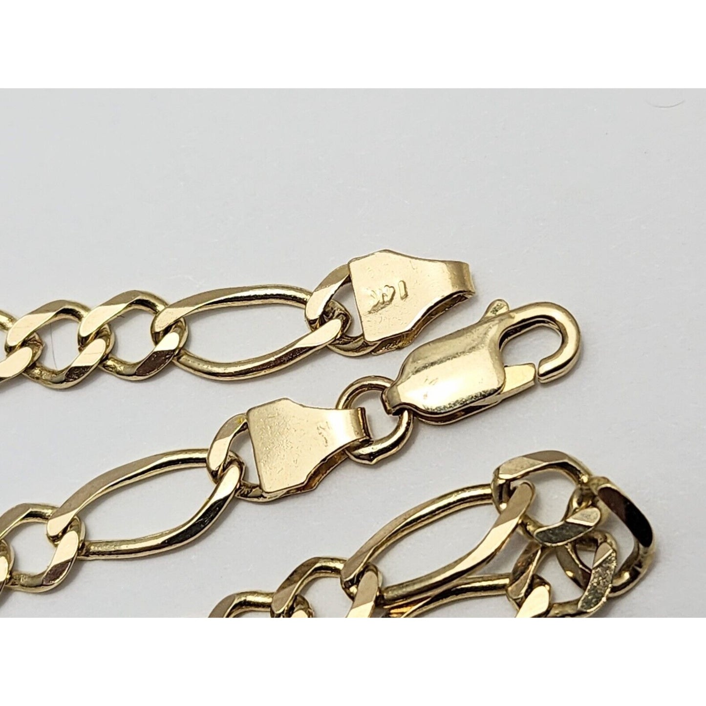 14K Yellow Gold Figaro Link Chain Necklace